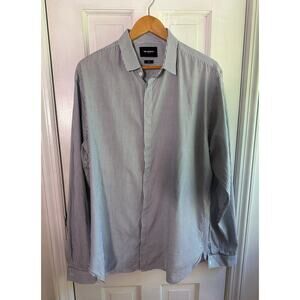 👔 The Kooples Paris Slim Fit Striped Cotton Button Down Luxe Workwear XL